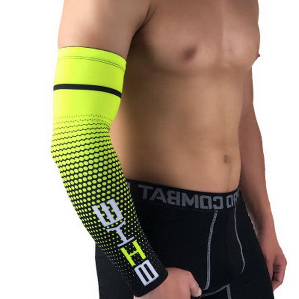 1Pair Cool Men Cycling Running UV Sun Protection Arm Cover Protective Arm Sleeve Bike Sport Arm Warmers Arm Sleeves Hand Sleeves For Biking Cycling Golf Outdoor Sports Outdoor Arm Sleeves Arm Cover For Men Stevvex