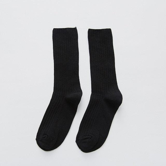 1Pair Ladies Pile Socks for Autumn Winter Pure Cotton Socks Solid Color Keep Warm Women Socks Mid Tube Socks Thickening Cashmere Socks For Men And Women Stevvex