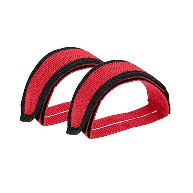 1pair Nylon Bicycle Pedal Straps Toe Clip Foot Strap Belt Adhesively Bicycle Pedal Tape Fixed Gear Bike Cycling Cover Universal Bicycle Fixed Strap Anti-Slip Double Adhesive Pedal Toe Clip Strap Cycling Pedal Accessory Stevvex