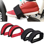 1pair Nylon Bicycle Pedal Straps Toe Clip Foot Strap Belt Adhesively Bicycle Pedal Tape Fixed Gear Bike Cycling Cover Universal Bicycle Fixed Strap Anti-Slip Double Adhesive Pedal Toe Clip Strap Cycling Pedal Accessory Stevvex