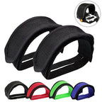 1pair Nylon Bicycle Pedal Straps Toe Clip Foot Strap Belt Adhesively Bicycle Pedal Tape Fixed Gear Bike Cycling Cover Universal Bicycle Fixed Strap Anti-Slip Double Adhesive Pedal Toe Clip Strap Cycling Pedal Accessory Stevvex