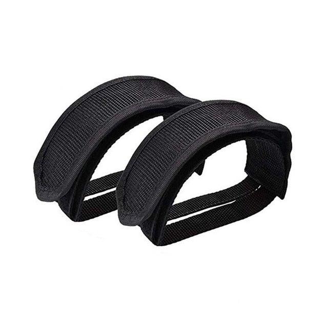 1pair Nylon Bicycle Pedal Straps Toe Clip Foot Strap Belt Adhesively Bicycle Pedal Tape Fixed Gear Bike Cycling Cover Universal Bicycle Fixed Strap Anti-Slip Double Adhesive Pedal Toe Clip Strap Cycling Pedal Accessory Stevvex