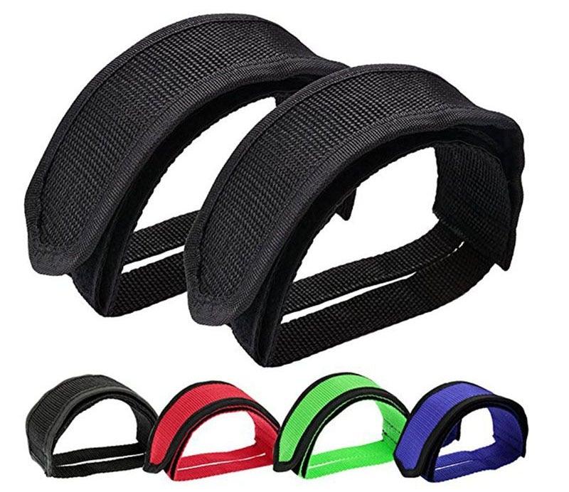 1pair Nylon Bicycle Pedal Straps Toe Clip Foot Strap Belt Adhesively Bicycle Pedal Tape Fixed Gear Bike Cycling Cover Universal Bicycle Fixed Strap Anti-Slip Double Adhesive Pedal Toe Clip Strap Cycling Pedal Accessory Stevvex