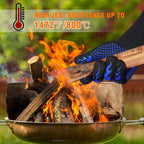 1PC 1472 Degrees Extreme Heat Resistant Grilling Glove for BBQ Oven Smoker Stove Firepit Fryer Barbeque Oven Mitt BBQ Gloves Heat Resistant Oven Mitts Grilling Gloves