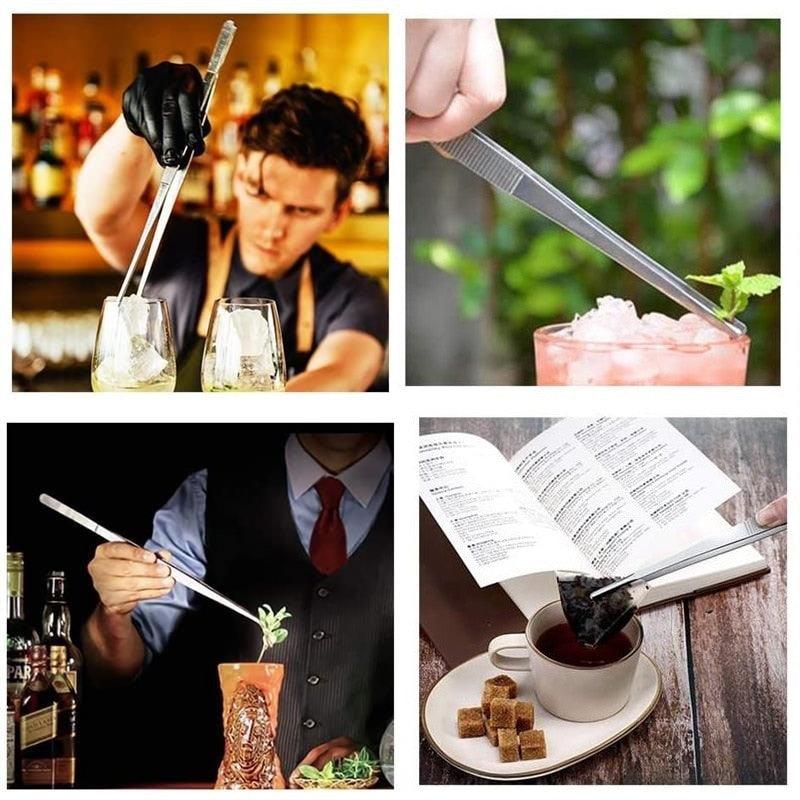 1PC Barbecue Accessories Food Tongs Food Clip Stainless Steel Tweezers Clip Buffet Restaurant Tools Kitchen Gadgets Stainless Steel Barbecue Tweezers Stevvex