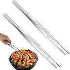 1PC Barbecue Accessories Food Tongs Food Clip Stainless Steel Tweezers Clip Buffet Restaurant Tools Kitchen Gadgets Stainless Steel Barbecue Tweezers Stevvex