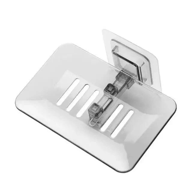 1PC Bathroom Shower Soap Box Dish Storage Plate Tray Holder Case Wall-mounted Soap Holder Housekeeping Container Soap Dish Drainer Tray - Suction Cup Soap Dish Holder Wall Mounted for Bathroom Shower Pack Stevvex