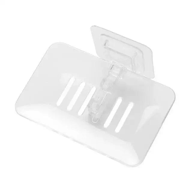 1PC Bathroom Shower Soap Box Dish Storage Plate Tray Holder Case Wall-mounted Soap Holder Housekeeping Container Soap Dish Drainer Tray - Suction Cup Soap Dish Holder Wall Mounted for Bathroom Shower Pack Stevvex
