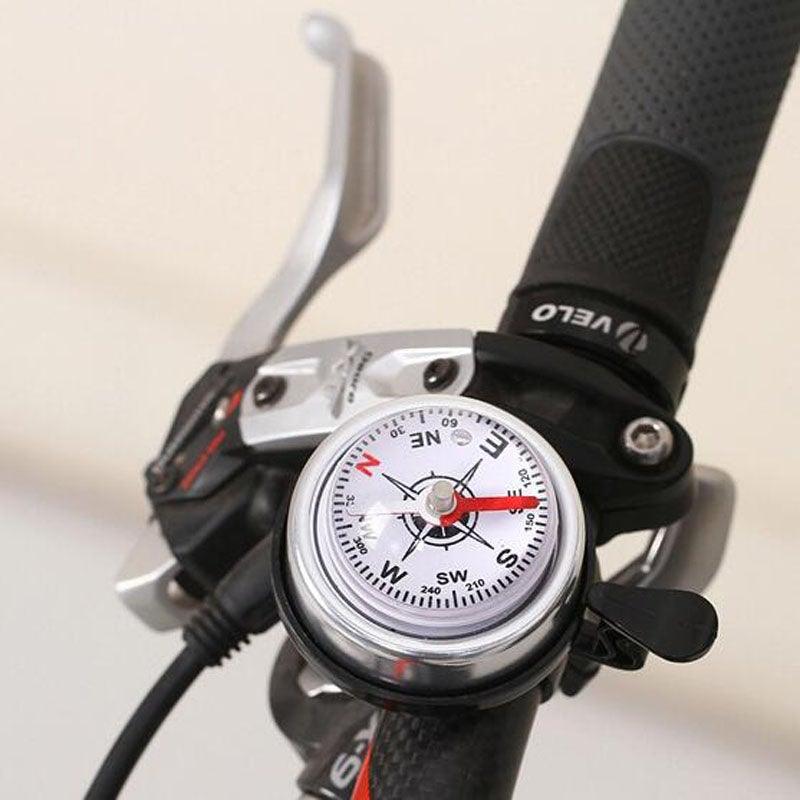 1PC Bicycle Bell Bike Compass Bicycle Bells Mountain Bike Handlebar Compass Ring Aluminum Cycling Bicycle Accessories Bike Horn Bicycle Bell Aluminum Alloy Ring Bell Horn Sound Alarm Mountain Bike Bell Compass Bell Riding Equipment Accessories Stevvex