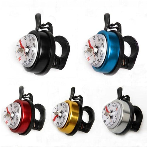 1PC Bicycle Bell Bike Compass Bicycle Bells Mountain Bike Handlebar Compass Ring Aluminum Cycling Bicycle Accessories Bike Horn Bicycle Bell Aluminum Alloy Ring Bell Horn Sound Alarm Mountain Bike Bell Compass Bell Riding Equipment Accessories Stevvex