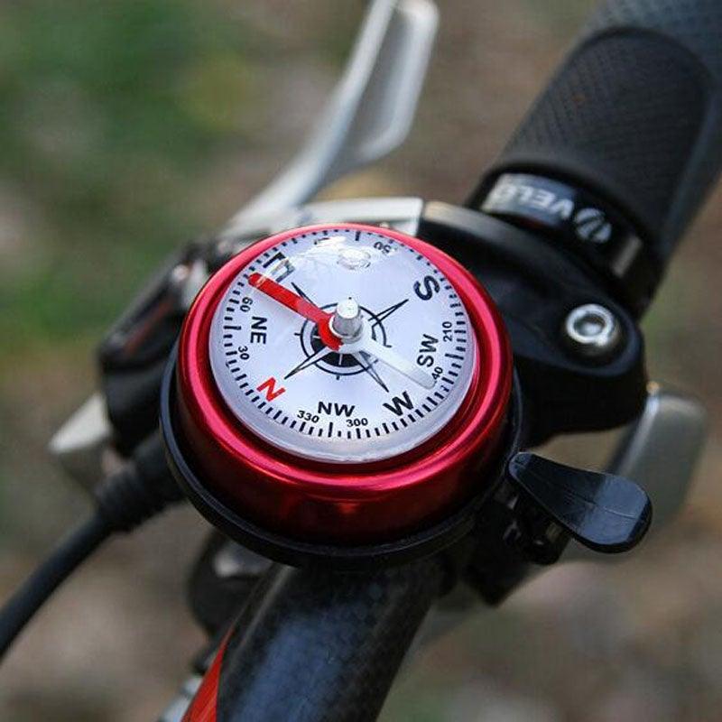 1PC Bicycle Bell Bike Compass Bicycle Bells Mountain Bike Handlebar Compass Ring Aluminum Cycling Bicycle Accessories Bike Horn Bicycle Bell Aluminum Alloy Ring Bell Horn Sound Alarm Mountain Bike Bell Compass Bell Riding Equipment Accessories Stevvex