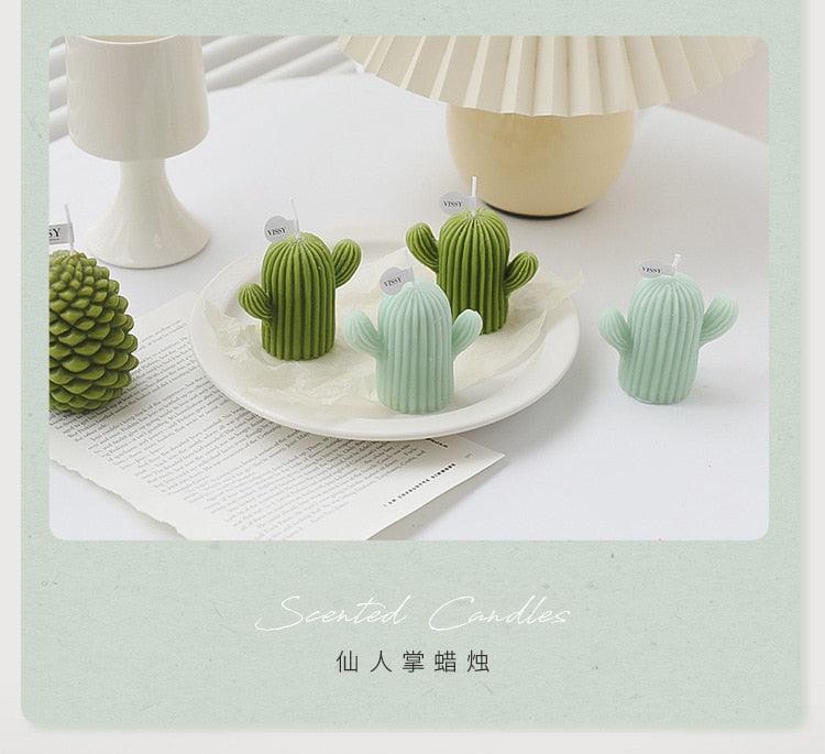 1pc Cactus Candle Handmade Delicate Cactus Candles For Birthday Party Wedding Spa Home Decoration Romantic Cute Soy Wax Aromatherapy Small Scented Relaxing Birthday Wedding Party Gift Home Decor Stevvex