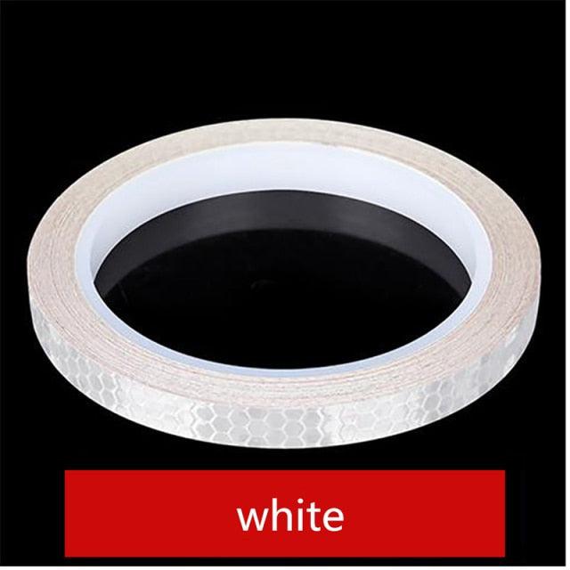 1PC Car Styling Reflective Stripe Tape Motorcycle Bike Body Rim Wheel Stripe Tape Stickers Decorative Reflective Wheel Rim Stripe Decal Sticker for Motorcycle Wheels Car Cycling Bike Bicycle Night Safety Decoration Stripe Universal Blue Red Yellow Stevvex
