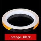 1PC Car Styling Reflective Stripe Tape Motorcycle Bike Body Rim Wheel Stripe Tape Stickers Decorative Reflective Wheel Rim Stripe Decal Sticker for Motorcycle Wheels Car Cycling Bike Bicycle Night Safety Decoration Stripe Universal Blue Red Yellow Stevvex