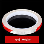 1PC Car Styling Reflective Stripe Tape Motorcycle Bike Body Rim Wheel Stripe Tape Stickers Decorative Reflective Wheel Rim Stripe Decal Sticker for Motorcycle Wheels Car Cycling Bike Bicycle Night Safety Decoration Stripe Universal Blue Red Yellow Stevvex