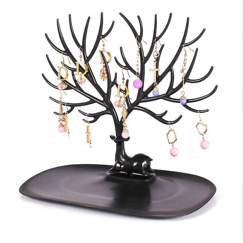 1pc Creative Deer Horn Tree Charm Jewelry Organizer Earring Bangle Necklace Bracelet Display Holder Unique Design Jewelry Organiser for Women Classic Tree Shape High Quality Necklace Earring Display Holder Tree Jewelry Organizer For Women Stevvex