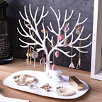 1pc Creative Deer Horn Tree Charm Jewelry Organizer Earring Bangle Necklace Bracelet Display Holder Unique Design Jewelry Organiser for Women Classic Tree Shape High Quality Necklace Earring Display Holder Tree Jewelry Organizer For Women Stevvex