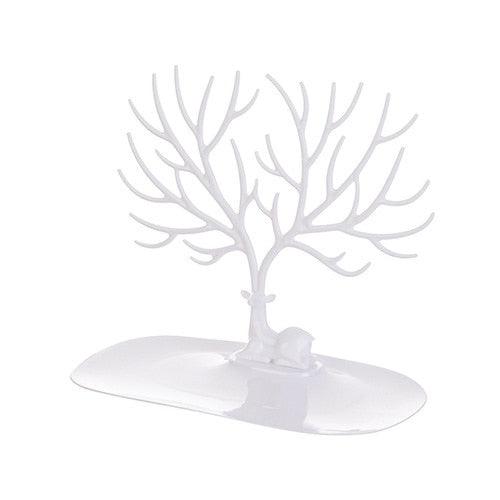 1pc Creative Deer Horn Tree Charm Jewelry Organizer Earring Bangle Necklace Bracelet Display Holder Unique Design Jewelry Organiser for Women Classic Tree Shape High Quality Necklace Earring Display Holder Tree Jewelry Organizer For Women Stevvex