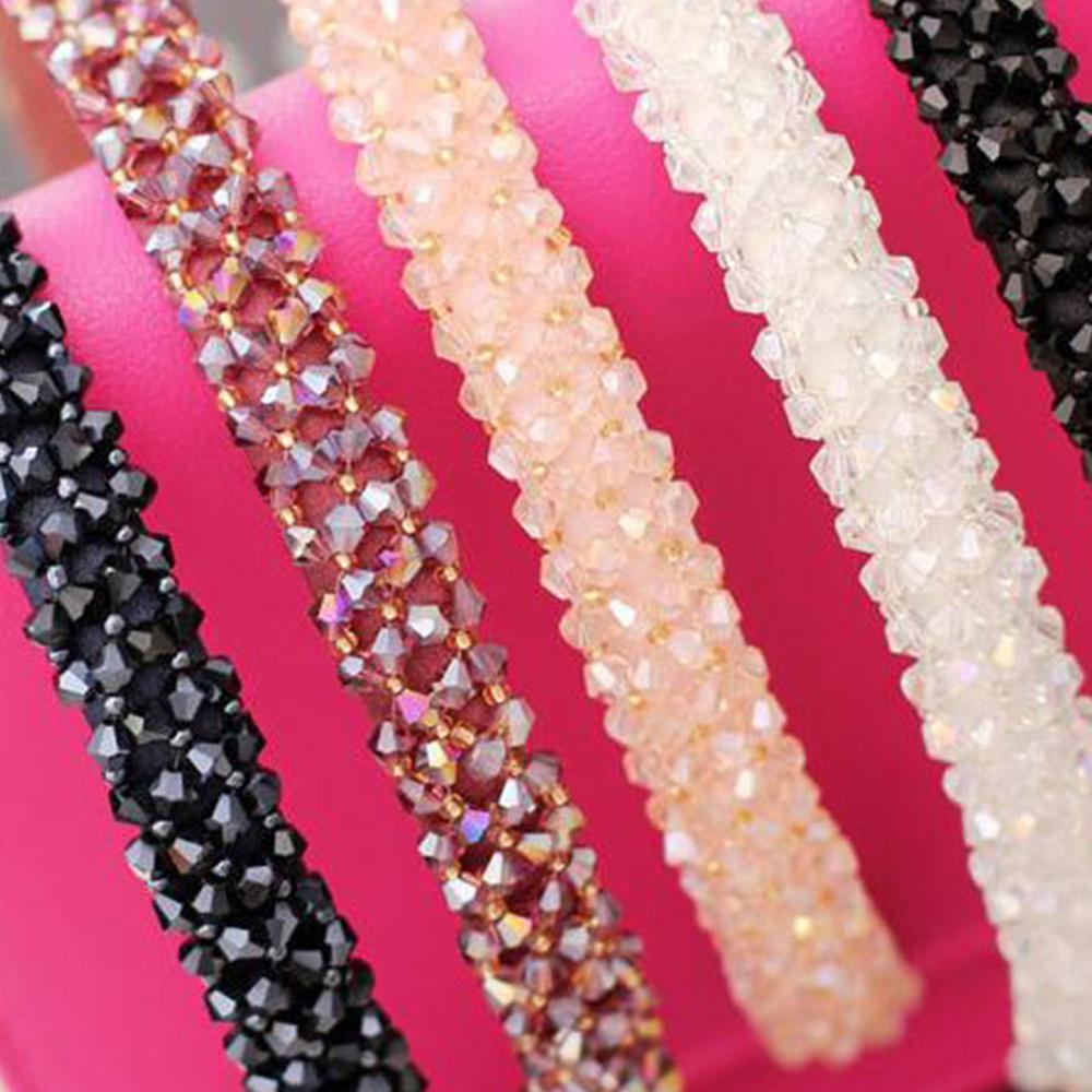 1Pc Crystal Rhinestone Pearl Hair Hoop Headband Bridal Wedding Hair Accessories Girl Beauty Headwear Headdress Women Headpieces Stevvex