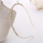 1Pc Crystal Rhinestone Pearl Hair Hoop Headband Bridal Wedding Hair Accessories Girl Beauty Headwear Headdress Women Headpieces Stevvex