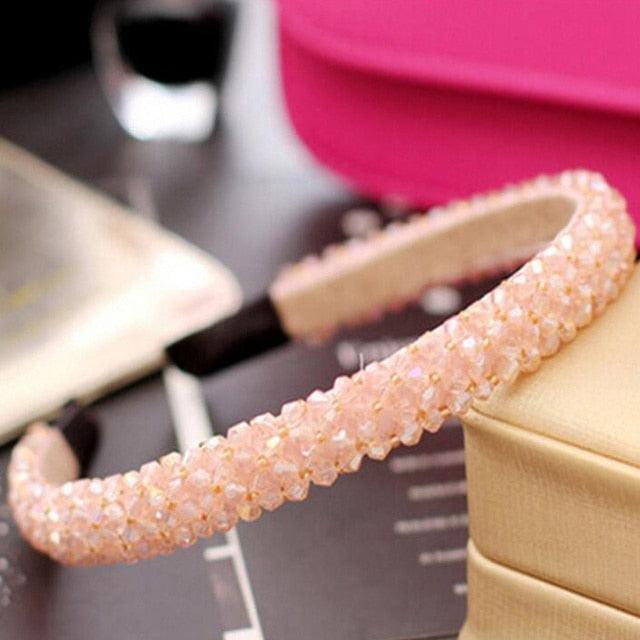 1Pc Crystal Rhinestone Pearl Hair Hoop Headband Bridal Wedding Hair Accessories Girl Beauty Headwear Headdress Women Headpieces Stevvex