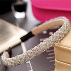 1Pc Crystal Rhinestone Pearl Hair Hoop Headband Bridal Wedding Hair Accessories Girl Beauty Headwear Headdress Women Headpieces Stevvex