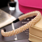 1Pc Crystal Rhinestone Pearl Hair Hoop Headband Bridal Wedding Hair Accessories Girl Beauty Headwear Headdress Women Headpieces Stevvex