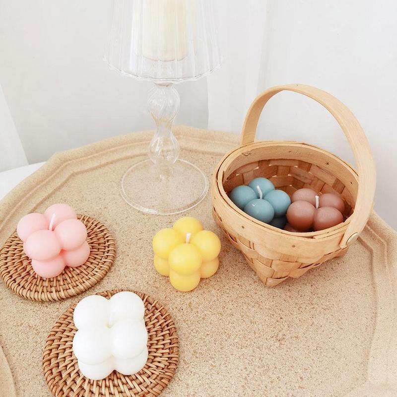 1pc Cube Wax Fragrance Candle Bougie Rose Scented Candles Cute Wax Candles Cube Scented Candle Handmade Decorative Candle Hand Poured Scented Candle Home Decor Candle for Bedroom Aesthetic  Home Geometric Decoration Cube Wax Fragrance Candle Stevvex