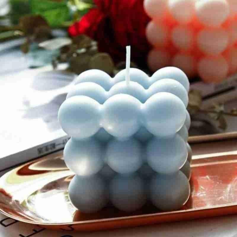1pc Cube Wax Fragrance Candle Bougie Rose Scented Candles Cute Wax Candles Cube Scented Candle Handmade Decorative Candle Hand Poured Scented Candle Home Decor Candle for Bedroom Aesthetic  Home Geometric Decoration Cube Wax Fragrance Candle Stevvex