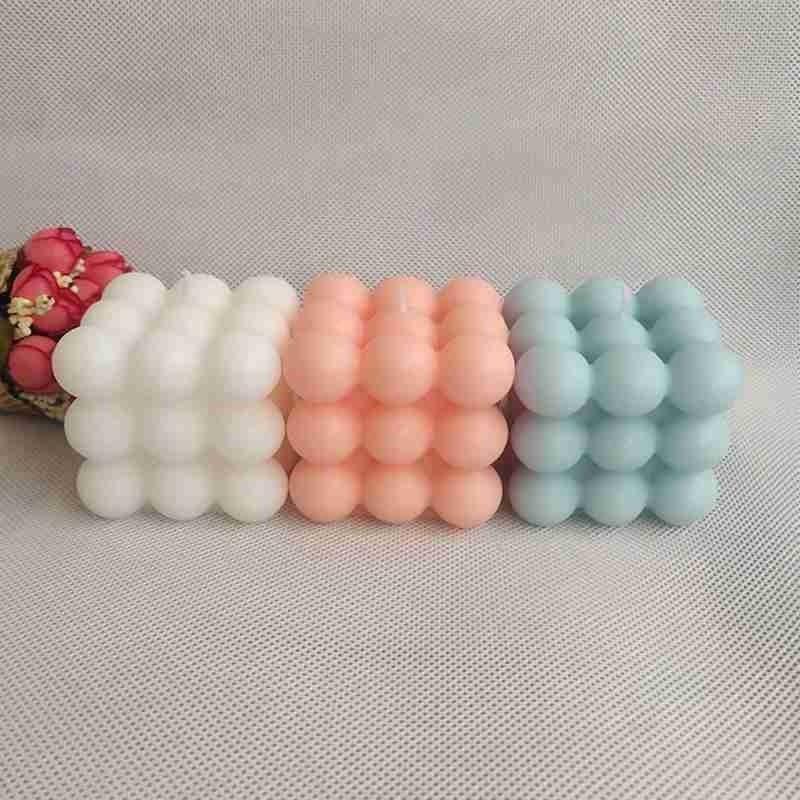 1pc Cube Wax Fragrance Candle Bougie Rose Scented Candles Cute Wax Candles Cube Scented Candle Handmade Decorative Candle Hand Poured Scented Candle Home Decor Candle for Bedroom Aesthetic  Home Geometric Decoration Cube Wax Fragrance Candle Stevvex