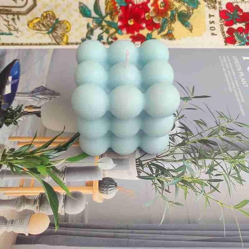 1pc Cube Wax Fragrance Candle Bougie Rose Scented Candles Cute Wax Candles Cube Scented Candle Handmade Decorative Candle Hand Poured Scented Candle Home Decor Candle for Bedroom Aesthetic  Home Geometric Decoration Cube Wax Fragrance Candle Stevvex