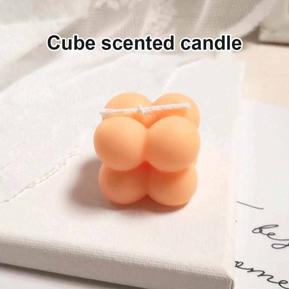 1pc Cube Wax Geometry Candle Soy Wax Candles Beautiful Art Candle Present Statue Scented Candles Decoration for Wedding Home Decor Candle Shaped Candles Wax Smokeless Oil Aromatherapy Candle For Christmas Wedding Home Decor Stevvex