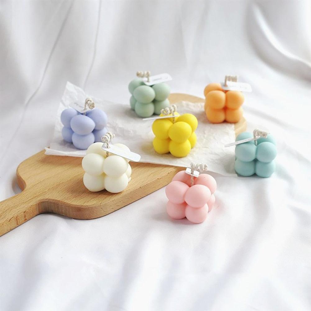 1pc Cube Wax Geometry Candle Soy Wax Candles Beautiful Art Candle Present Statue Scented Candles Decoration for Wedding Home Decor Candle Shaped Candles Wax Smokeless Oil Aromatherapy Candle For Christmas Wedding Home Decor Stevvex