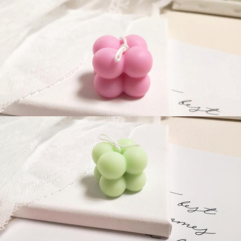1pc Cube Wax Geometry Candle Soy Wax Candles Beautiful Art Candle Present Statue Scented Candles Decoration for Wedding Home Decor Candle Shaped Candles Wax Smokeless Oil Aromatherapy Candle For Christmas Wedding Home Decor Stevvex