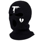 1Pc Embroidery Balaclava Face Mask 3-Hole for Cold Weather, Winter Ski Mask for Men and Women Thermal Cycling Mask Christmas Gift Face Scarf Mask Sunscreen Dustproof Army Cycling Hunting Fishing Tactical Airsoft Hat Stevvex