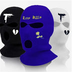 1Pc Embroidery Balaclava Face Mask 3-Hole for Cold Weather, Winter Ski Mask for Men and Women Thermal Cycling Mask Christmas Gift Face Scarf Mask Sunscreen Dustproof Army Cycling Hunting Fishing Tactical Airsoft Hat Stevvex