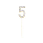 1Pc Glitter Alloy Rhinestone Number Cake Toppers Pieces Silver Glitter Number Cake Toppers Double Sided Twinkle Happy Birthday Cake Topper Cupcake Toppers For Wedding Baby Shower Birthday Decoration Wedding Gold Silver Digital Cakes Dessert Decor Stevvex