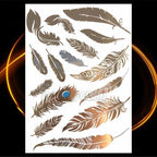 1PC Gold Chain Bracelet Tattoo Sticker Summer Style Fake Jewelry Temporary Tattoo Waterproof Gold Sliver Glitter Body Face Tattoo For Womens