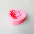 1PC Love Heart Rose Flower Shape 3D Silicone Mold Fondant Chocolate Cake Decorating Baking Tools Moulds Mold Soap Rose Flower Heart Molds Fondant Sugar Pudding Soap Candle Mould Stevvex