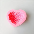 1PC Love Heart Rose Flower Shape 3D Silicone Mold Fondant Chocolate Cake Decorating Baking Tools Moulds Mold Soap Rose Flower Heart Molds Fondant Sugar Pudding Soap Candle Mould Stevvex