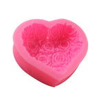 1PC Love Heart Rose Flower Shape 3D Silicone Mold Fondant Chocolate Cake Decorating Baking Tools Moulds Mold Soap Rose Flower Heart Molds Fondant Sugar Pudding Soap Candle Mould Stevvex