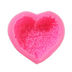 1PC Love Heart Rose Flower Shape 3D Silicone Mold Fondant Chocolate Cake Decorating Baking Tools Moulds Mold Soap Rose Flower Heart Molds Fondant Sugar Pudding Soap Candle Mould Stevvex