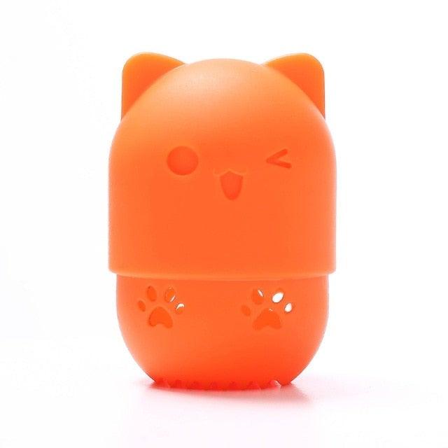 1PC Luxury Powder Puff Holder Sponge Makeup Drying Case Portable Soft Silicone Cosmetic Sponge Box Holder Elegant Soft Design Stevvex