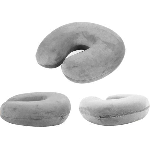 1PC New U Shaped Travel Pillow Car Air Flight Inflatable Pillows Neck Support Headrest Cushion Soft Nursing Cushion Black U-Shape Travel Pillow Automatic Air Inflatable Airplane Car Pillows Ring Pillow Folding Press Type Bed Pillows Stevvex