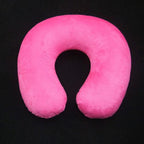 1PC New U Shaped Travel Pillow Car Air Flight Inflatable Pillows Neck Support Headrest Cushion Soft Nursing Cushion Black U-Shape Travel Pillow Automatic Air Inflatable Airplane Car Pillows Ring Pillow Folding Press Type Bed Pillows Stevvex