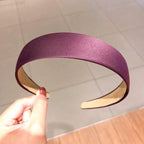1PC Plastic Fashion Canvas Wide Headband Hair Band Headwear Bezel Hair Accessories For Woman Satin Covered Resin Hairbands Gorgeous Hair Accessories For Women Stevvex