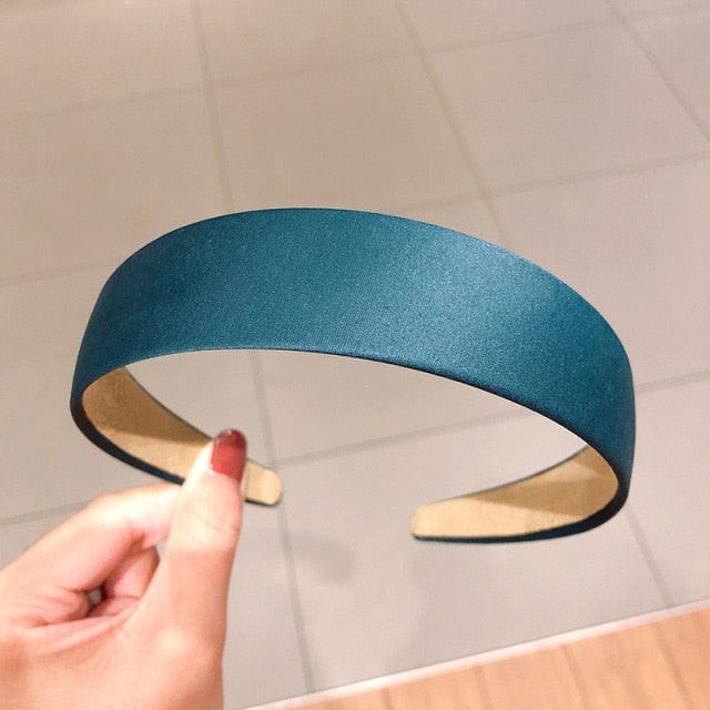 1PC Plastic Fashion Canvas Wide Headband Hair Band Headwear Bezel Hair Accessories For Woman Satin Covered Resin Hairbands Gorgeous Hair Accessories For Women Stevvex