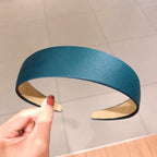 1PC Plastic Fashion Canvas Wide Headband Hair Band Headwear Bezel Hair Accessories For Woman Satin Covered Resin Hairbands Gorgeous Hair Accessories For Women Stevvex