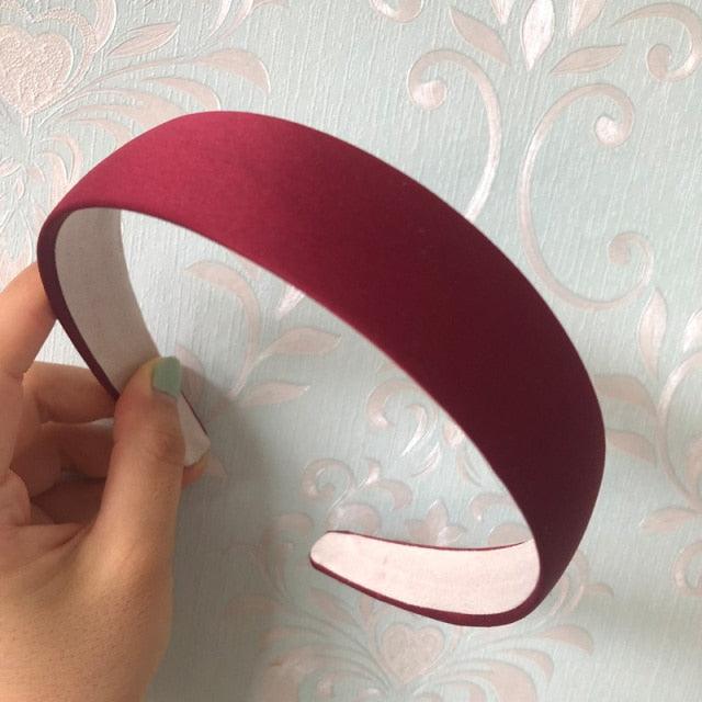 1PC Plastic Fashion Canvas Wide Headband Hair Band Headwear Bezel Hair Accessories For Woman Satin Covered Resin Hairbands Gorgeous Hair Accessories For Women Stevvex