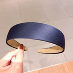 1PC Plastic Fashion Canvas Wide Headband Hair Band Headwear Bezel Hair Accessories For Woman Satin Covered Resin Hairbands Gorgeous Hair Accessories For Women Stevvex